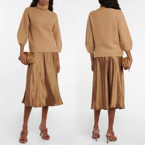 EUC Max Mara Etrusco Wool Cashmere Jumper Knit Mock Neck Sweater Small Hole $650 - Picture 1 of 16